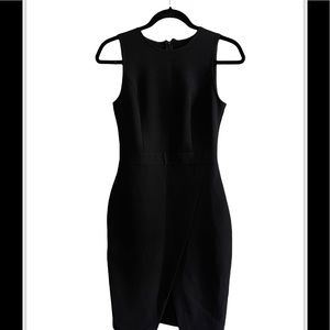 ASOS NEW LOOK Black Wrap Jules Crepe Mini Dress